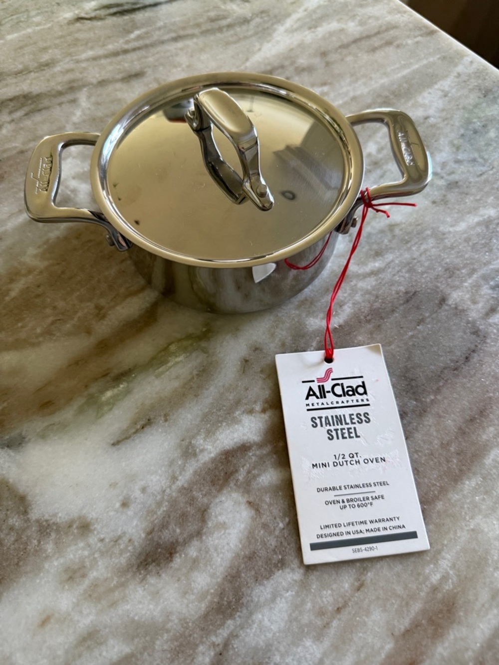 All Clad 1/2 quart Stainless Steel Mini Dutch Oven